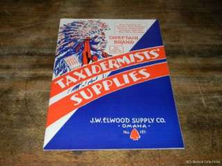 Taxidermists Supplies Catalog No 125 J W Elwood Co.  