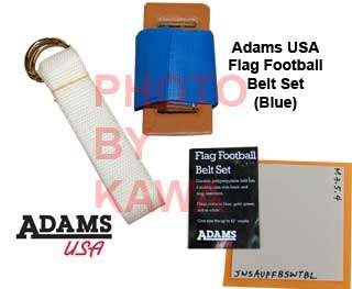 NEW ADAMS USA Flag Football Belt Set   2 Blue Flags  