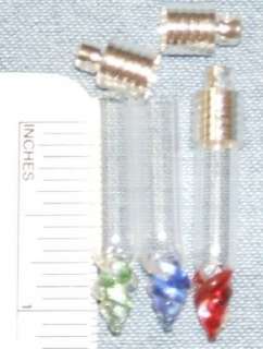 40 Twist Glass Pendants vials with mixed caps  