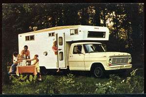 1967 Ford Pick Up Truck w/ Camper adv Dealer Postcard  