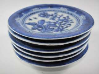 LOT OF 6ANTIQUE CHINESE BLUE AND WHITE PORCELAIN DISHES ,19TH C