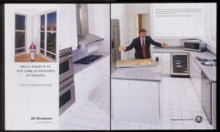 2004 Donald Trump eating pizza photo GE appliances ad  