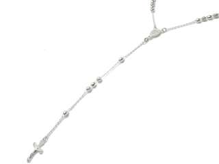 Sterling Silver 24 Filigree Bead Rosary Necklace KC253  