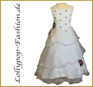  Kleid Festkleid Taufkleid Colette Ivory/Braun Gr.86 140/146  