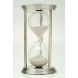 Sanduhr Edelstahl / Glas 1 Stunde , Stundenglas 60 Minuten  