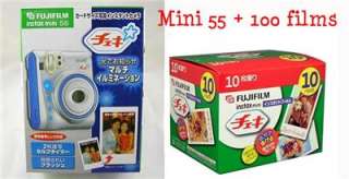 Fuji Instant Mini Instax 55 +100 films + EMS shipping★  