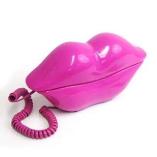 Sexy Lippen Telefon im 60/70er Jahre Retro Style in coolem pink.