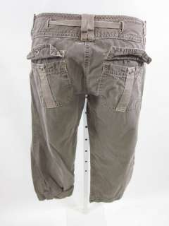 SANCTUARY Brown Drawstring Cropped Capris Pants Sz XXS  