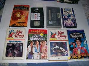 Lot of 8 Disney Movies VHS Black Hole Mary Poppins 013131070330  