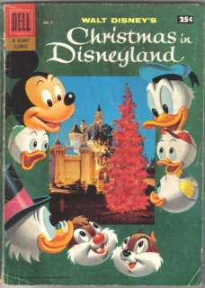 Walt Disneys Christmas In Disneyland Comic #1, 1957 VG  