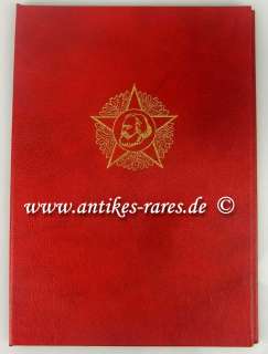 Orginal DDR Karl Marx Orden 333 mit Urkunde, IS 333 und Etui von 1984 