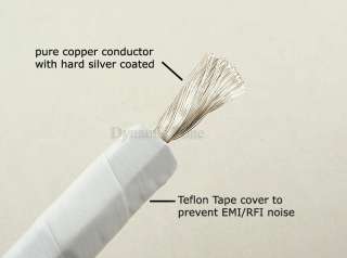 Teflon Silver Coated Copper Speaker Jumper Cable 1set  