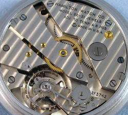 21 Jewel Hamilton Model 22 U.S. Navy Ships Chronometer Watch w/Both 