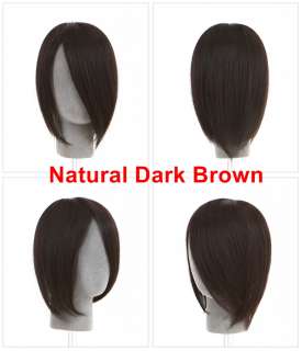 Clip on Human Hair ★TWIN BANGS NATURAL★ Extensions Side Long 