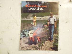 Gilson Power Tillers Sales Brochure 1978 Classic  