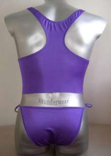 New Mens Sexy Stretch Briefs Bodysuit Purple 2pc#BD39  