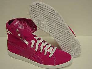 NEW Womens REEBOK Top Down Pink Dots Sneakers Shoes 6  
