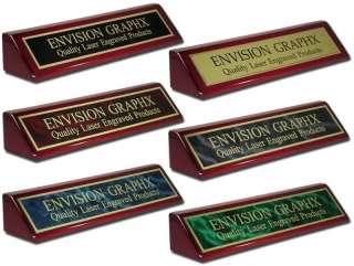 PERSONALIZED CUSTOM BRASS DESK NAME PLATE RED GIFT L  