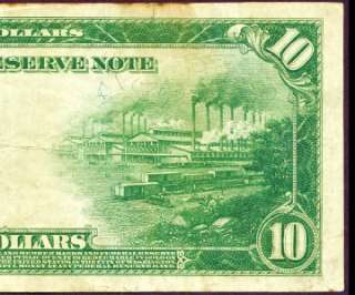 1914 $10 FRN, ATLANTA FEDERAL RESERVE NOTE **BLUE SEAL** FR #927A 