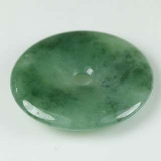   of Peaceful Donut Green Pendant 100% Grade A Jade Jadeite