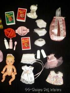 RARE Barbie Baby Kelly Doll Nursery Layette Accessory Lot Toys Food 