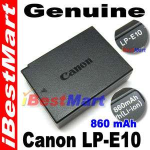 Genuine Canon LP E10 Rechargeable Li ion Camera Battery Pack EOS 1100D 