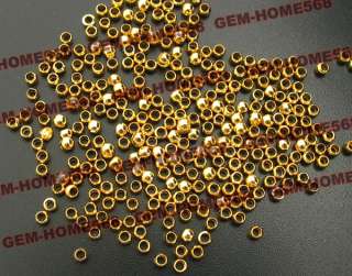 2000 Gold plated rondelle crimp beads 2mm SA005  