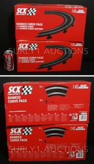 SCX Compact   2 BANKED CURVE PACKS   1:43 Slot Race Car Track   TWO 
