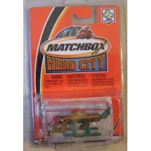 Matchbox Hero City Air Lift Helicopter GREEN Treasure Hunt #47 : Toys 