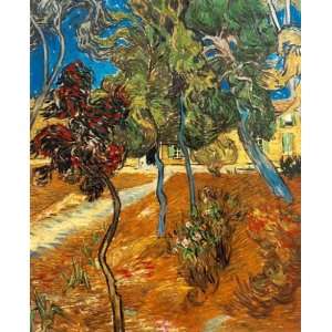 Van Gogh   Trees In The Asylum Garden 