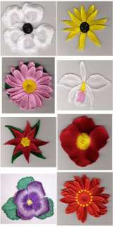 set of 3D Flower Embroidery Designs on CD  