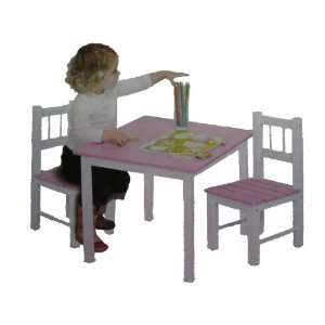   Kindersitzgruppe Kindermöbel Maltisch HOLZ rosa  Spielzeug