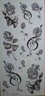   12 paquets gris tatouages temporaires, fleur/papillon