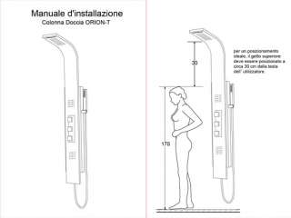 40store] Colonna doccia design multifunzione idromassaggio ORION T 