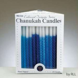 Embossed Insignia Series Chanukah Candles   Blue & White:  