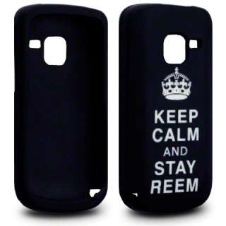   CALM AND STAY REEM RUBBER CASE FOR NOKIA C3 00   BLACK/WHITE  