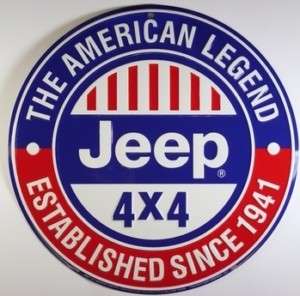   plaque tole publicitaire jeep 30cm 4x4 métal no emaillée usa 