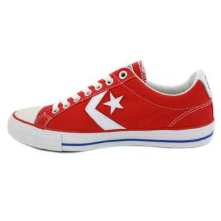 Converse Star Player Ev Ox 129848C Unisex Laced Canvas Trainers Red 