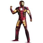 The Avengers Iron Man Mark VII Muscle Adult Costume