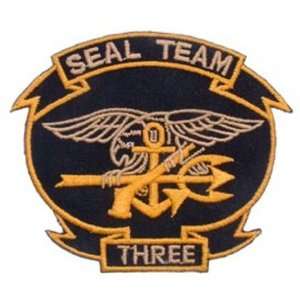  U.S. Navy SEAL Team 3 Patch Black & Yellow 3 Patio, Lawn 
