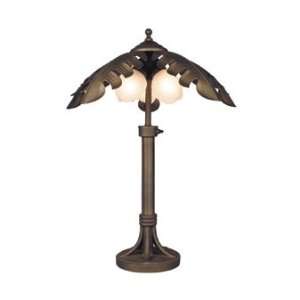   Bel Air Outdoor 3 Light Outdoor Palm Tree Table Lamp