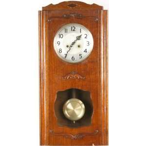  English Art Deco Wall Clock Regulator Regulateur Oak