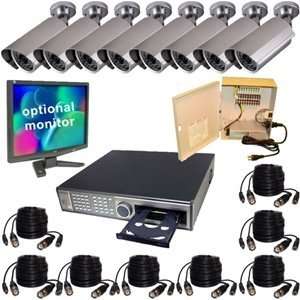   System, 8 Color Bullet Infrared Cameras, DVR, CD R
