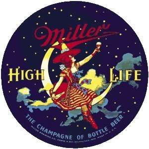 Miller High Life Beer Porcelain Refrigerator Magnet  