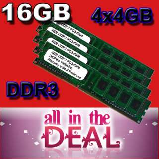 16GB PC3 8500 1066 MHZ DDR3 240 PIN DESKTOP MEMORY RAM  