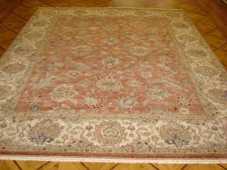  & Ivory Plush Wool Hand knotted Persian Design Jaipur Oriental Rug