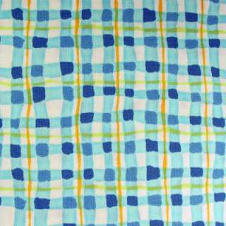 Alexander Henry Blue Yellow Plaid Fabric Yardage OOP  