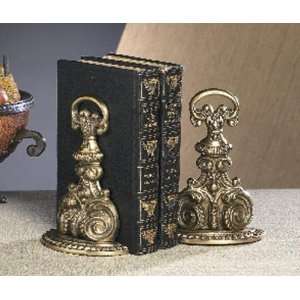  Antique Brass Bookends, 2 Sets