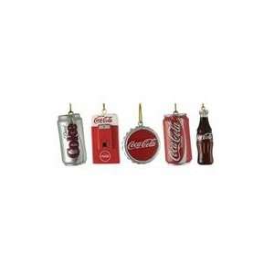  5 Piece Miniature Coca Cola & Diet Coke Soda Pop Christmas 