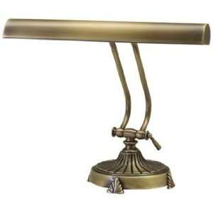  Antique Brass 14 Wide LED Piano Desk Lamp